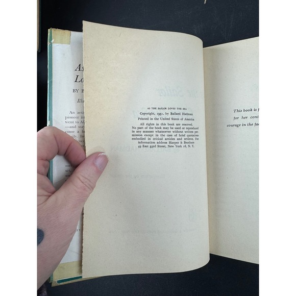 As the Sailor Loves the Sea Ballard Hadman 1951 Alaska Memoir Book Club Edition - Picture 5 of 10